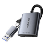 ESSAGER ES-DK04 3.0 2 in 1 Card Reader USB 3.0 5Gbps Type-C USB-A SD TF Card Reader