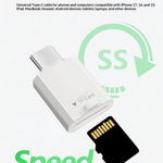 SS2 Portable Type-C to TF Card Reader Adapter with Lanyard Hole for Phone Tablet Computer