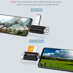 HC45 3-in-1 USB / Micro USB / Type-C TF Memory Card Reader Data Transfer Adapter OTG Hub for Phone Tablet Computer