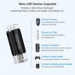 HC45 3-in-1 USB / Micro USB / Type-C TF Memory Card Reader Data Transfer Adapter OTG Hub for Phone Tablet Computer