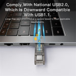 YESIDO GS21 2-in-1 Type-C/USB Plug TF Memory Card Reader Data Transfer Adapter for Laptop Android Phone