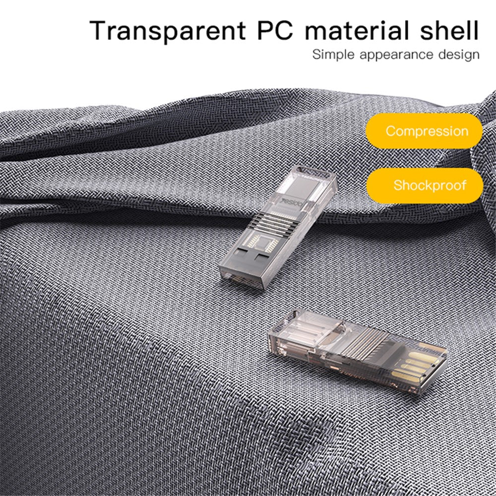 YESIDO GS21 2-in-1 Type-C/USB Plug TF Memory Card Reader Data Transfer Adapter for Laptop Android Phone