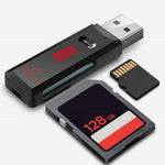 KAWAU C396DUO MINI Series 2-in-1 USB 3.0 5Gbps for SD / TF Memory Card Reader Support 2 Cards Simultaneously