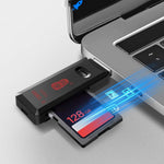 KAWAU C396DUO MINI Series 2-in-1 USB 3.0 5Gbps for SD / TF Memory Card Reader Support 2 Cards Simultaneously