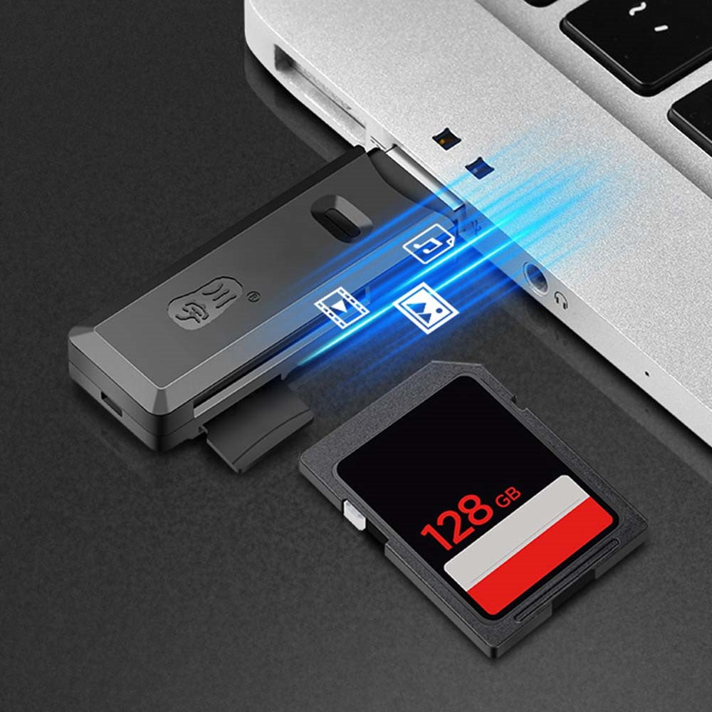 KAWAU C296 MINI USB 2.0 SD TF Memory Card Reader Mini Adapter for SDXC SDHC MicroSDXC MMC II