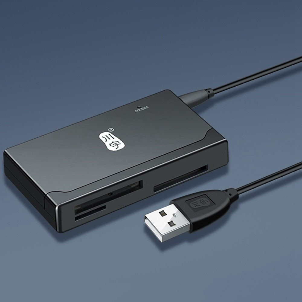 KAWAU C233 USB 2.0 480 Mbps höghastighetsminneskortläsare för SD/CF/TF/MS-kortläsare