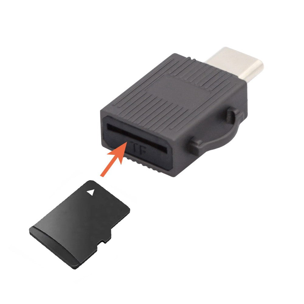 UC-137 USB3.0 Typ-C-kontakt TF-minneskortläsare Snabbmobil Bord Laptop Dataöverföringsadapter