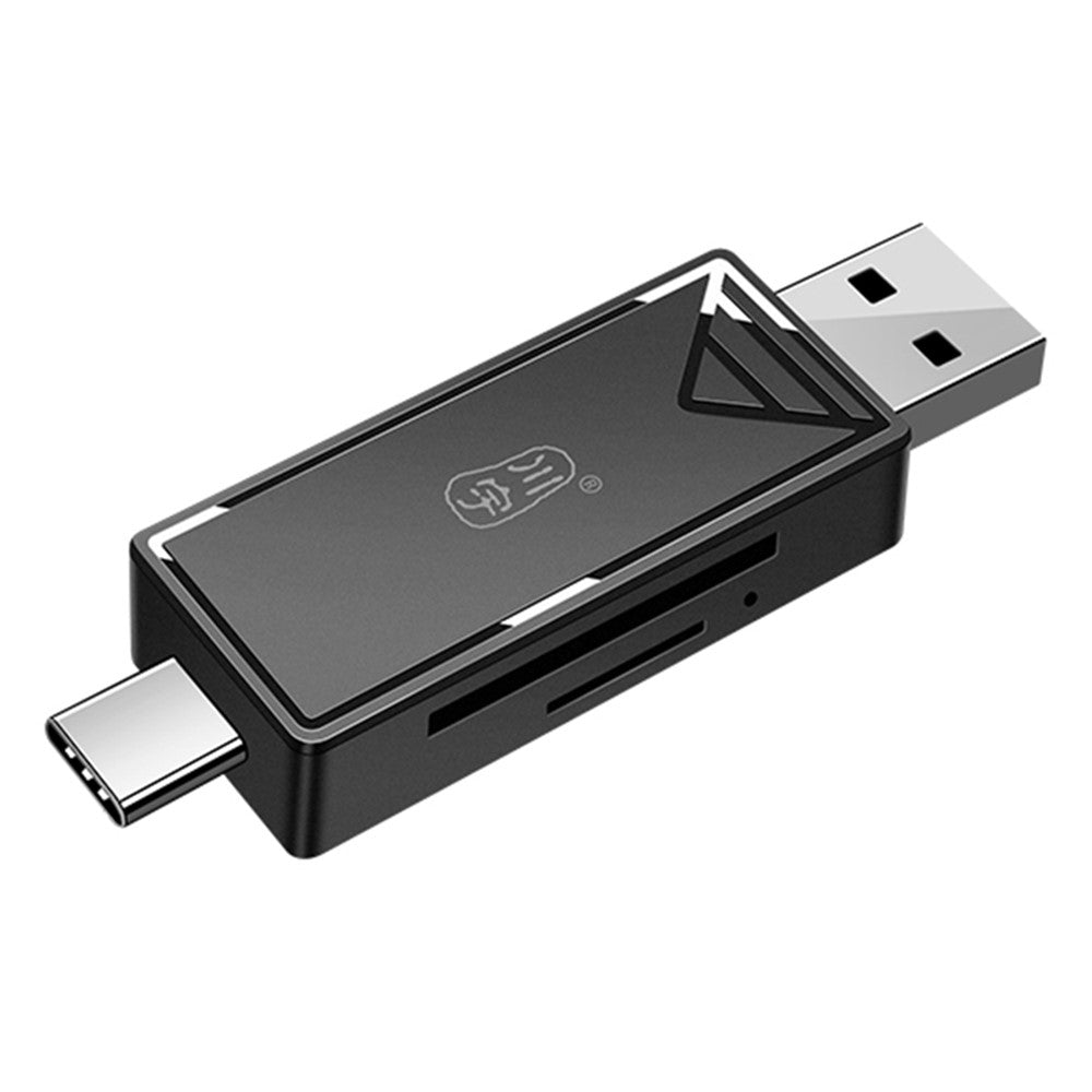 KAWAU C251 USB 2.0 Type C + USB SD / TF Card Reader Portable OTG Adapter