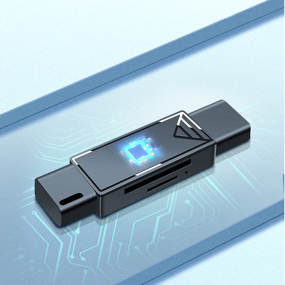 KAWAU C251 USB 2.0 Type C + USB SD / TF Card Reader Portable OTG Adapter