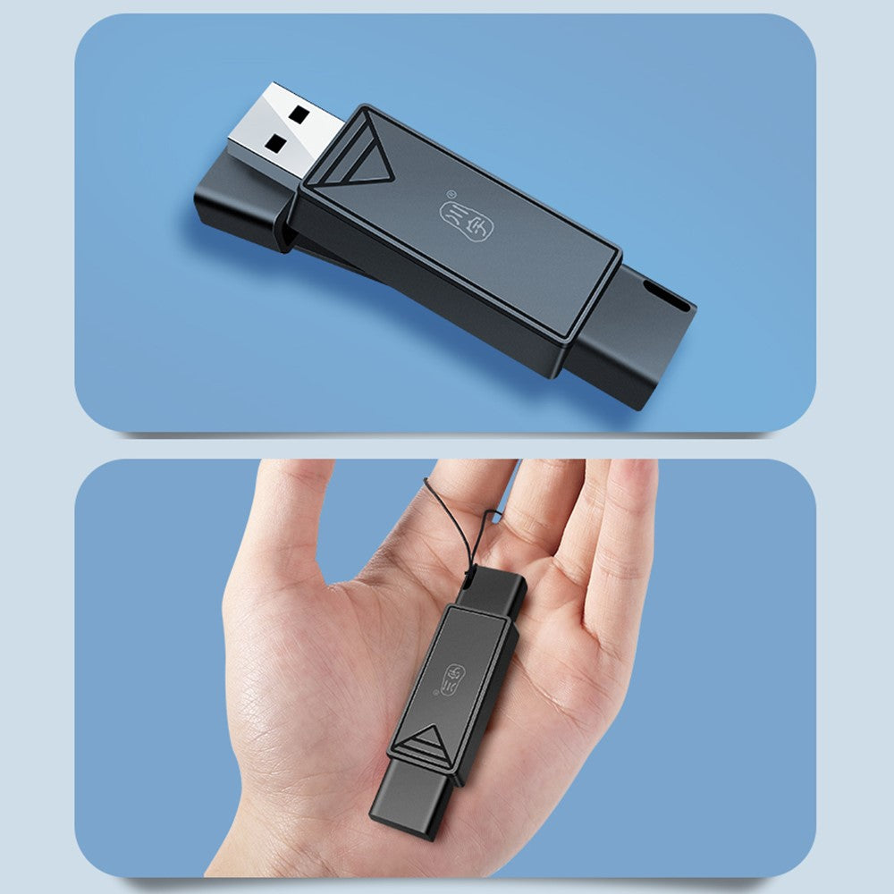 KAWAU C251 USB 2.0 Type C + USB SD / TF Card Reader Portable OTG Adapter