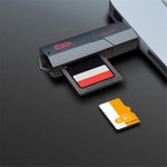 KAWAU C307DUO 2-In-1 USB 3.0 to Memory Card Reader USB Adapter for SD / SDHC / SDXC / TF Cards