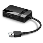 KAWAU C369DUO USB3.0 Card Reader Adapter Support CF / TF / SD / MS Portable 4-in-1 Cabled Card Reader