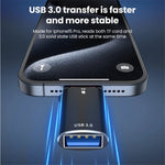 JS-72 High-Speed USB 3.0 Converter Type-C OTG Adapter with TF Card, USB Drive 2-in-1 Card Reader