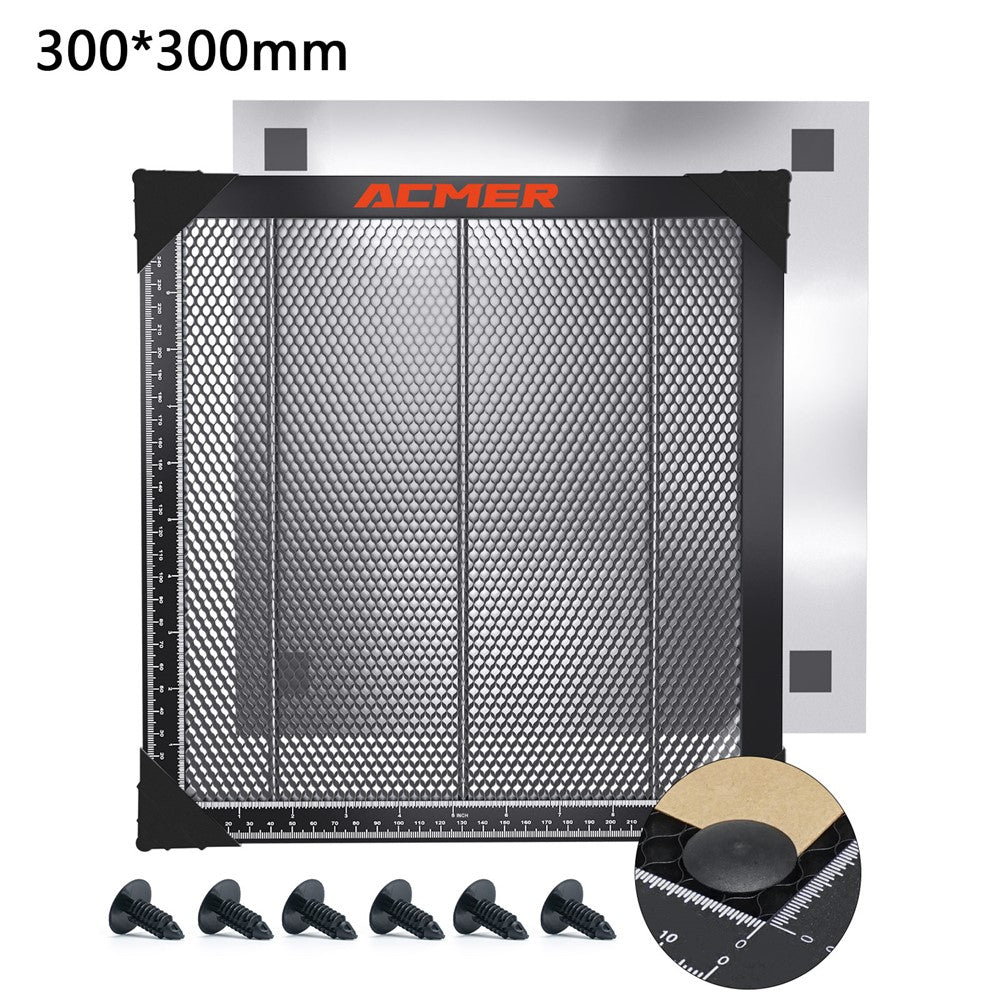 ACMER E10 300x300mm Aluminum Laser Bed Fast Heat Dissipation Honeycomb Working Table with Scale Lines