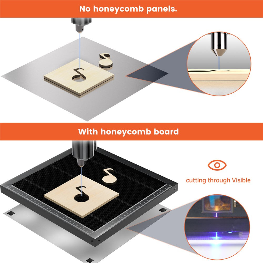 ACMER E10 300x300mm Aluminum Laser Bed Fast Heat Dissipation Honeycomb Working Table with Scale Lines
