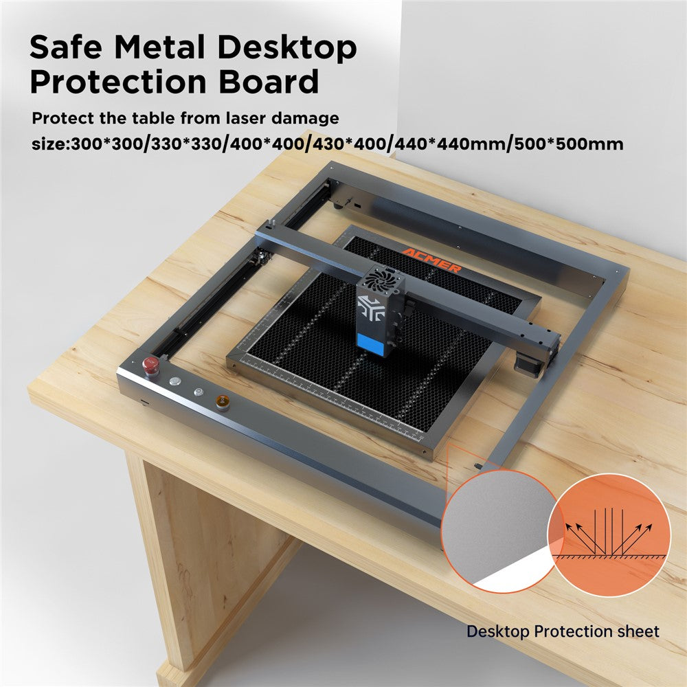 ACMER E10 300x300mm Aluminum Laser Bed Fast Heat Dissipation Honeycomb Working Table with Scale Lines