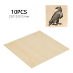 ACMER 220x220x2mm træplader til håndværk, lindeplader, tykke krydsfinerplader