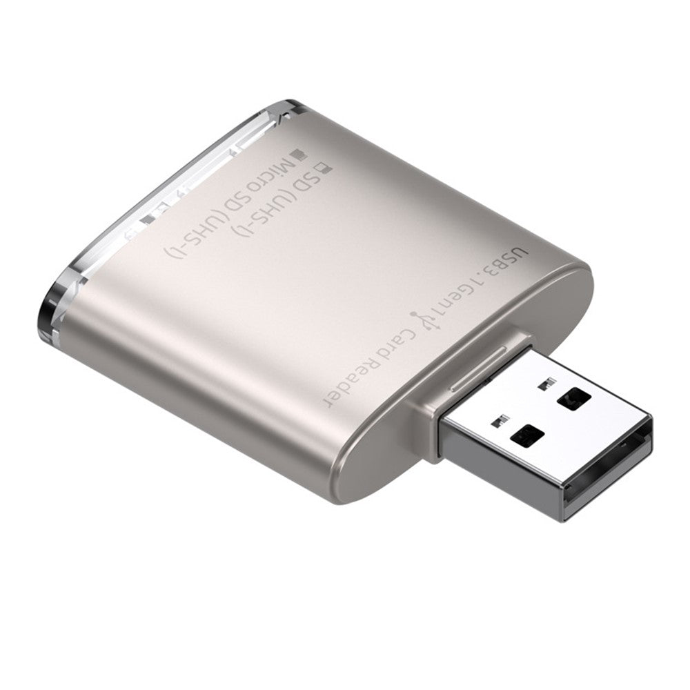 For PC Laptop Camera 2-in-1 SD / TF to USB 3.0 Card Reader Supports SDHC SDXC MMC UHS-I