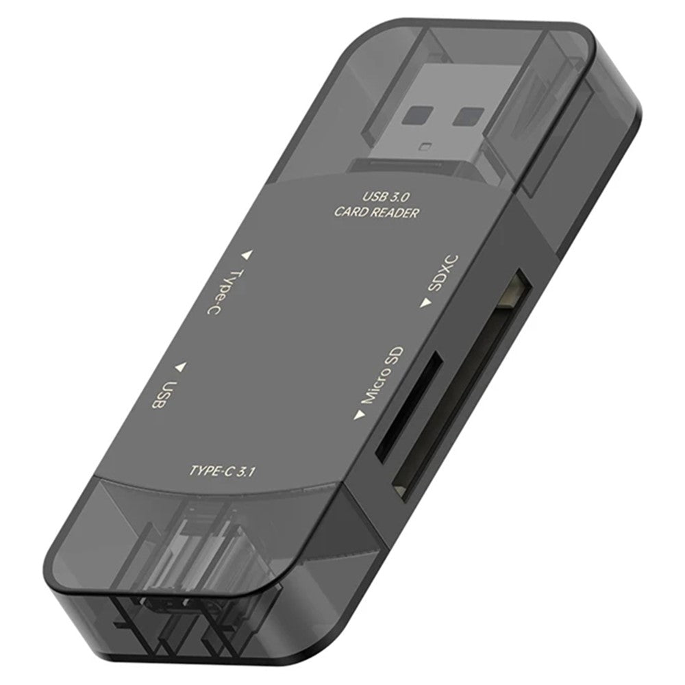 D204 SD-kortläsare USB A+USB C till TF-kort / SDXC / USB-A / USB-C minneskortläsaradapter