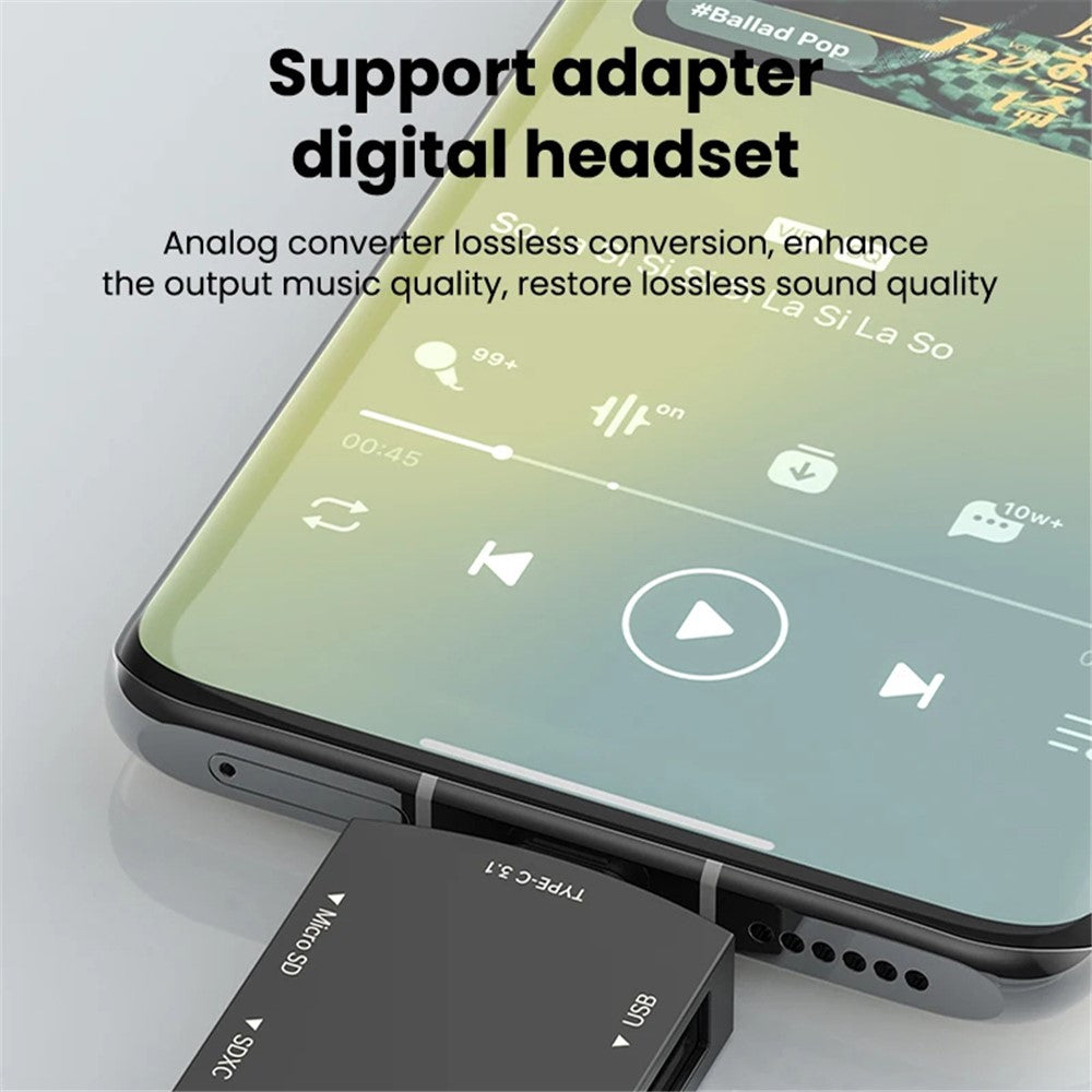 D204 SD-kortläsare USB A+USB C till TF-kort / SDXC / USB-A / USB-C minneskortläsaradapter
