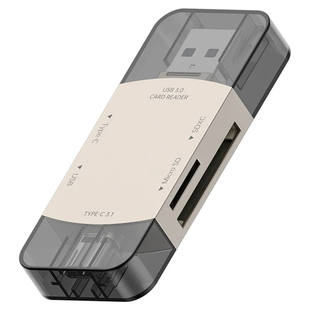 D204 SD-kortläsare USB A+USB C till TF-kort / SDXC / USB-A / USB-C minneskortläsaradapter
