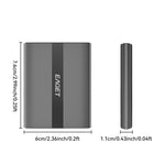 EAGET ET-M8 480GB Portable SSD 500MB / S High Speed Aluminum Alloy Type C External Solid State Drive
