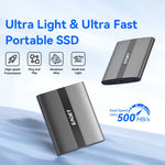 EAGET ET-M8 480GB Portable SSD 500MB / S High Speed Aluminum Alloy Type C External Solid State Drive