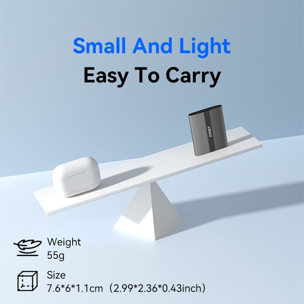 EAGET ET-M8 480GB Portable SSD 500MB / S High Speed Aluminum Alloy Type C External Solid State Drive