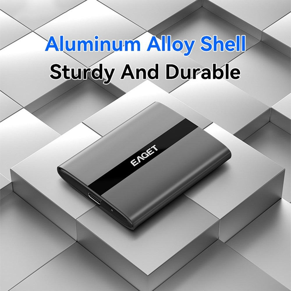 EAGET ET-M8 480GB Portable SSD 500MB / S High Speed Aluminum Alloy Type C External Solid State Drive