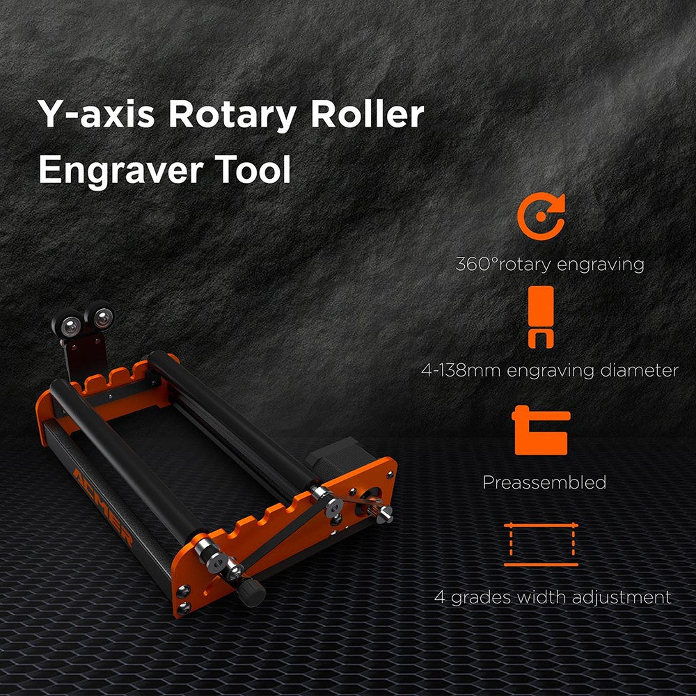 ACMER M2 Laser Rotary Roller 360-Degree Y-axis Rotary Engraving 4-138mm Carving Diameter Roller