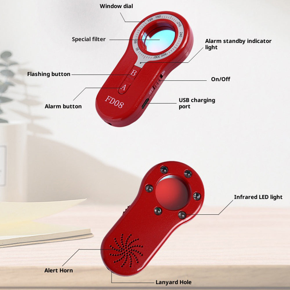 FD08 Vibration / Alert Dual Mode Signal Detector Personal Privacy Protection Device Multi-Function Scanner