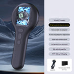 KM100 2 Inch IPS Screen Digital Microscope 500X Magnification Jewelry Inspection Tool with LED Light