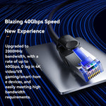 ESSAGER EXCWXY-JH01-P PVC 1m CAT8 Ethernet Flat Cable Home Office 40Gbps 2000MHz Network Cable