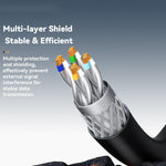 ESSAGER EXCWXY-JH01-P PVC 1m CAT8 Ethernet Flat Cable Home Office 40Gbps 2000MHz Network Cable