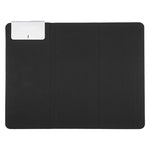 Wireless Charging Mouse Pad 15W Fast Charge Integrated Phone Stand PU Leather Desk Mat