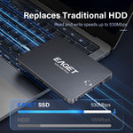 EAGET S205 120GB 2.5 Inch SATA III SSD Disk Case Internal Solid State Hard Drive Enclosure for Laptop Desktop Computer