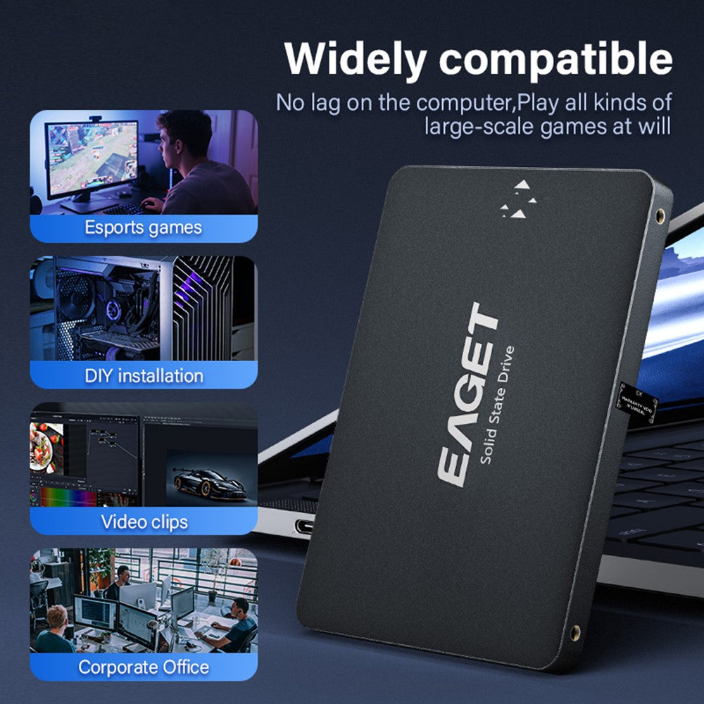 EAGET S205 240GB 2.5 Inch SATA III SSD Disk Case Internal Solid State Hard Drive Enclosure for Laptop Desktop Computer