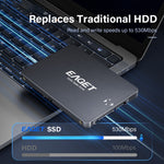 EAGET S205 480GB 2.5 Inch SATA III SSD Disk Case Internal Solid State Hard Drive Enclosure for Laptop Desktop Computer