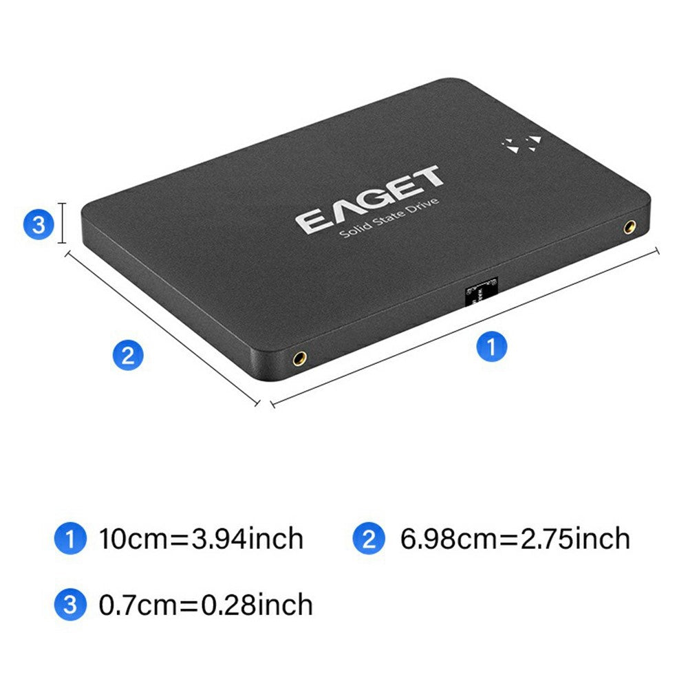 EAGET S205 1TB 2.5 Inch SATA III SSD Disk Case Internal Solid State Hard Drive Enclosure for Laptop Desktop Computer