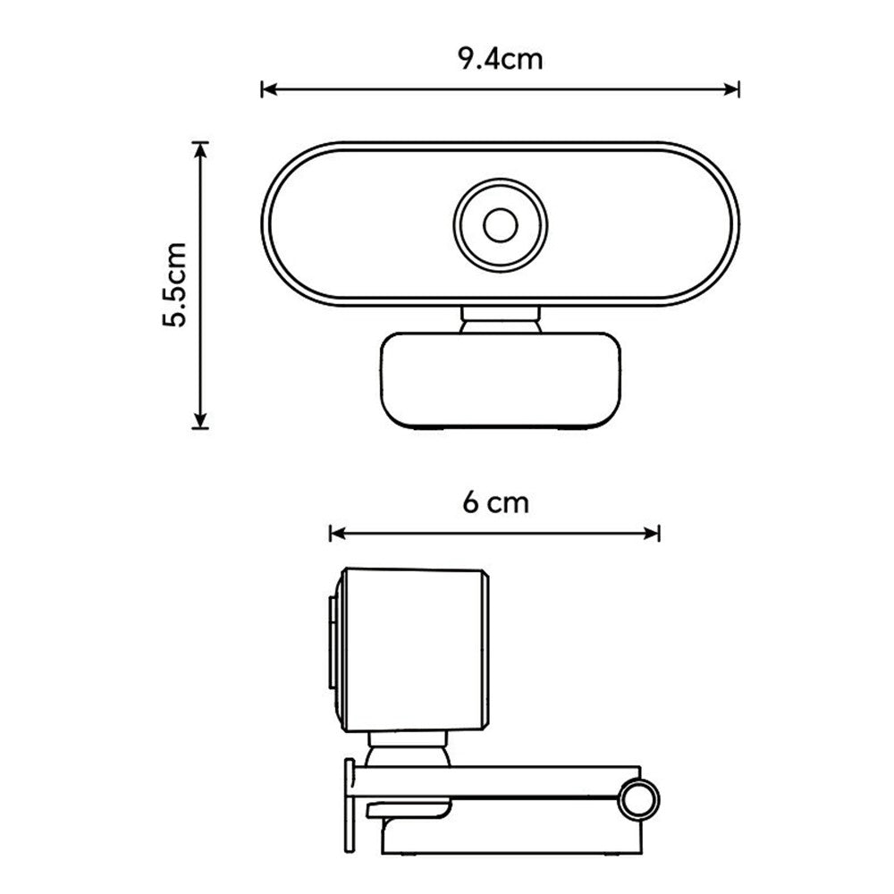 Q8 USB Computer Webkamera 1080P HD-kamera til onlineundervisning/livestreaming/videokonferencer