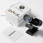 Q8 USB Computer Webkamera 1080P HD-kamera til onlineundervisning/livestreaming/videokonferencer