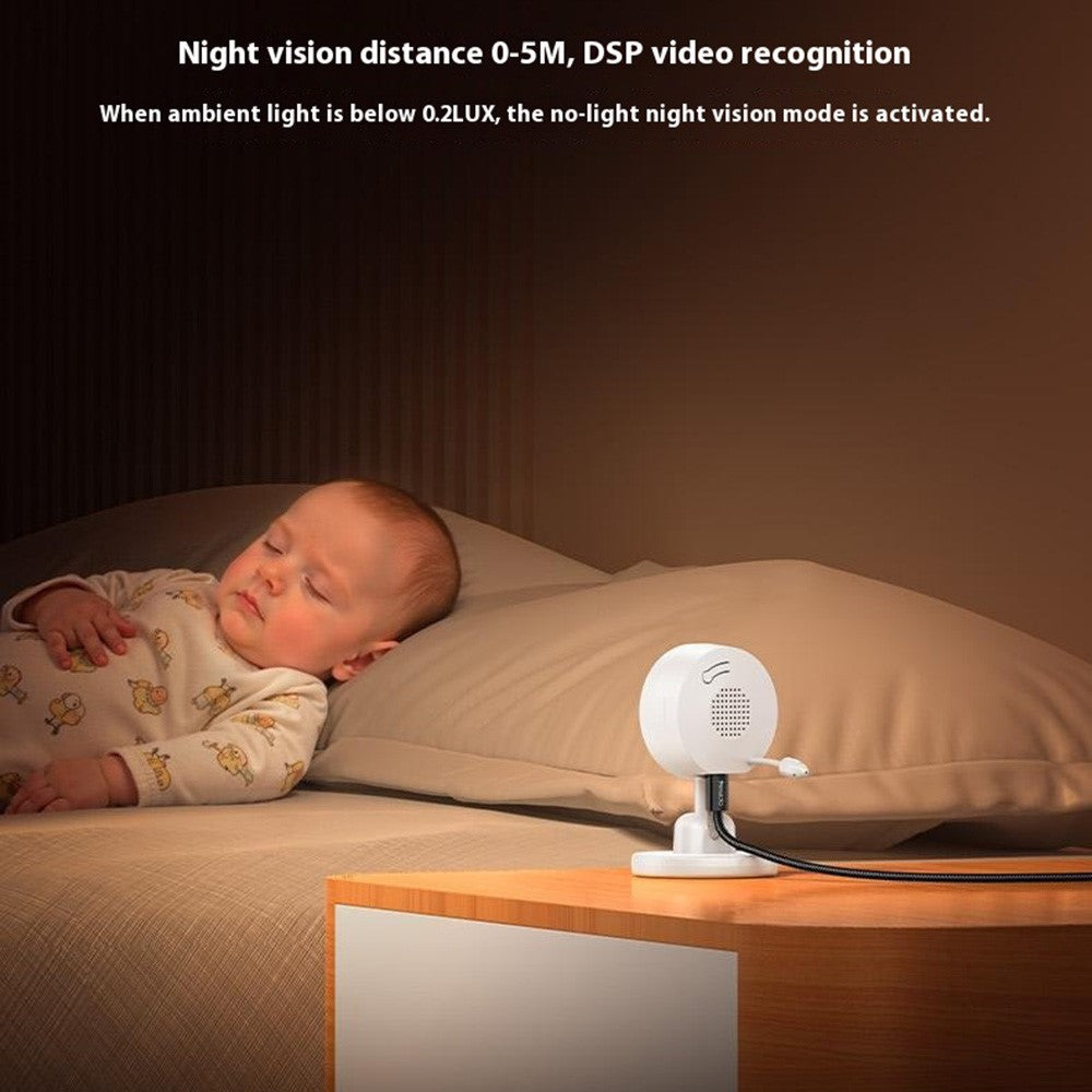 YESIDO KM26 Babyvakt 3,5 tums LCD-skärm Nattseende Temperaturmätning 2,4G trådlös kamera, EU-kontakt