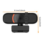 L58 1080P HD USB Webcam for Computer Built-in Microphone Autofocus Camera with Privacy Cover