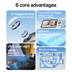 YESIDO KM28 Babyvaktkamera 2.4G+WiFi 1080P HD-videokamera med mörkerseende