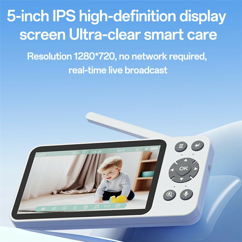 YESIDO KM28 Babyvaktkamera 2.4G+WiFi 1080P HD-videokamera med mörkerseende