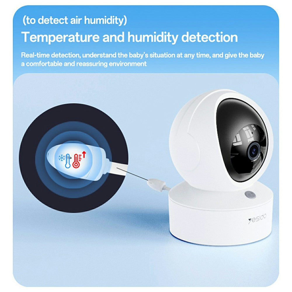 YESIDO KM28 Babyvaktkamera 2.4G+WiFi 1080P HD-videokamera med mörkerseende