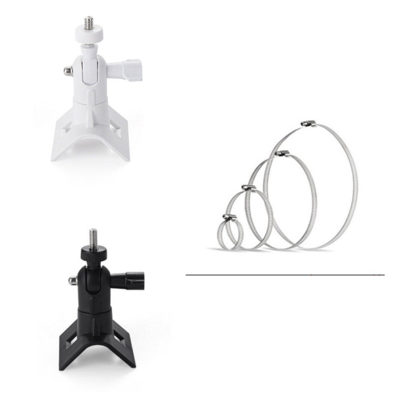 For CCTV Camera 360 Degree Rotatable Pole Mount Bracket with 1/4 Inch Universal Screw Hole Security Camera Clamp Stand