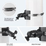For CCTV Camera 360 Degree Rotatable Pole Mount Bracket with 1/4 Inch Universal Screw Hole Security Camera Clamp Stand