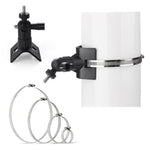 For CCTV Camera 360 Degree Rotatable Pole Mount Bracket with 1/4 Inch Universal Screw Hole Security Camera Clamp Stand