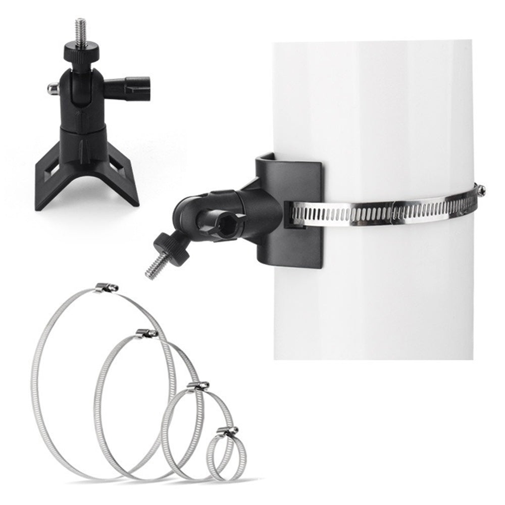 For CCTV Camera 360 Degree Rotatable Pole Mount Bracket with 1/4 Inch Universal Screw Hole Security Camera Clamp Stand